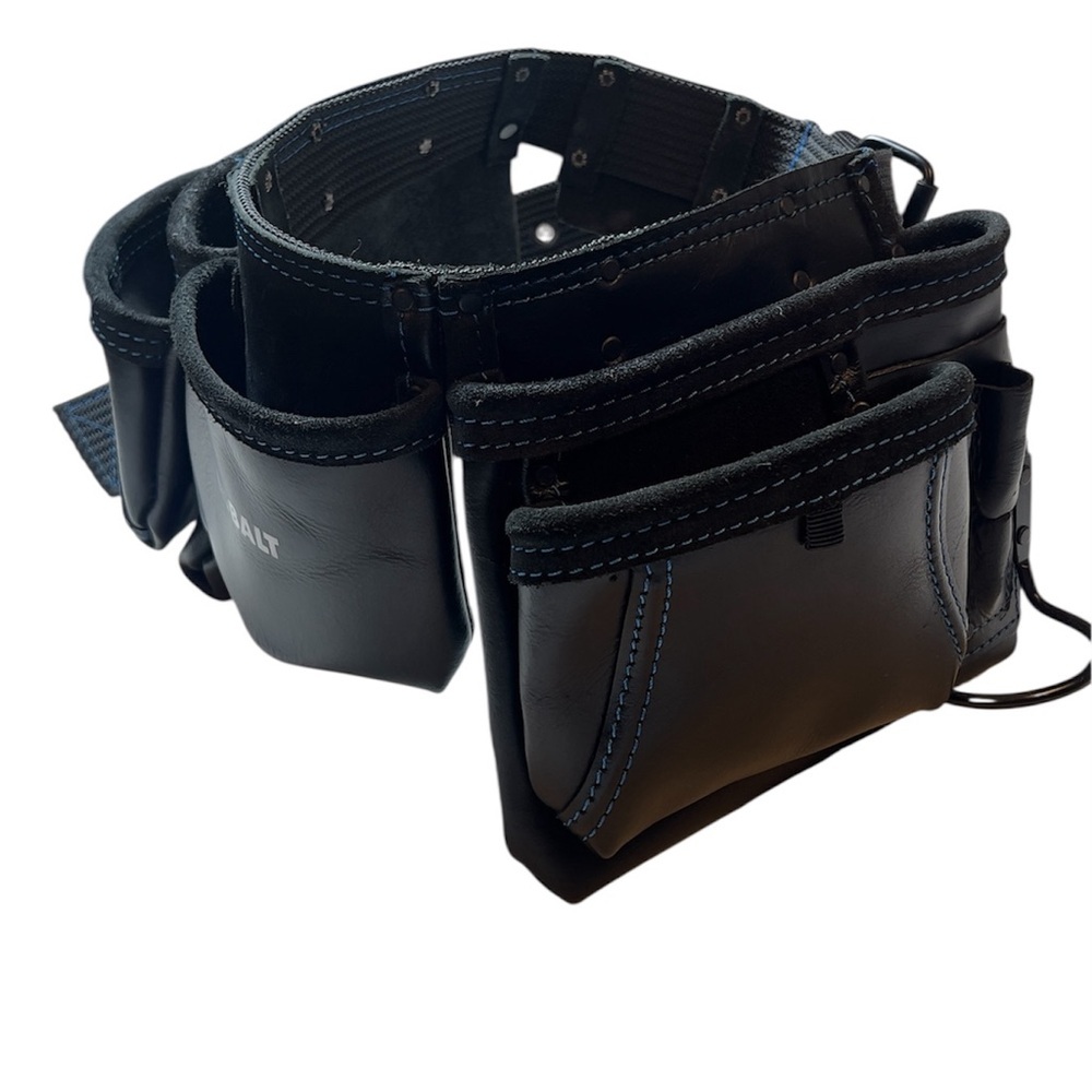 ALT Black Leather Tool Belt Pouch for Men